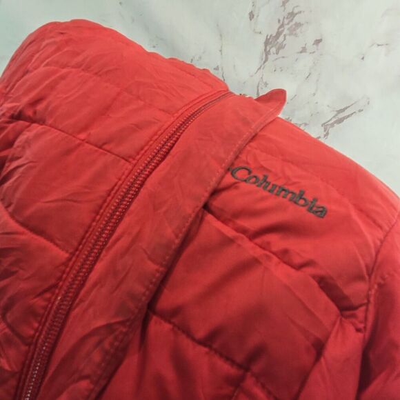 Columbia Jacket Boys 2T Red Coat Youth Powder Light Puffer Hooded Synthetic - Picture 10 of 14